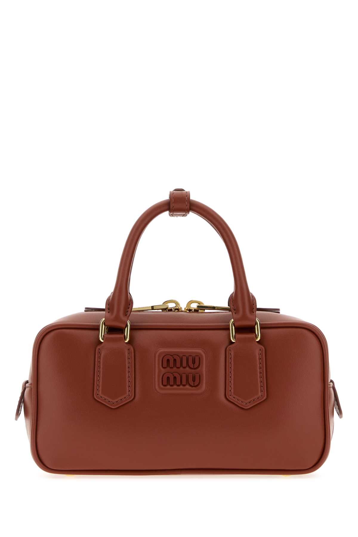 Miu Miu Arcadie Regular Cognac Coloured Top Case Women In Brown
