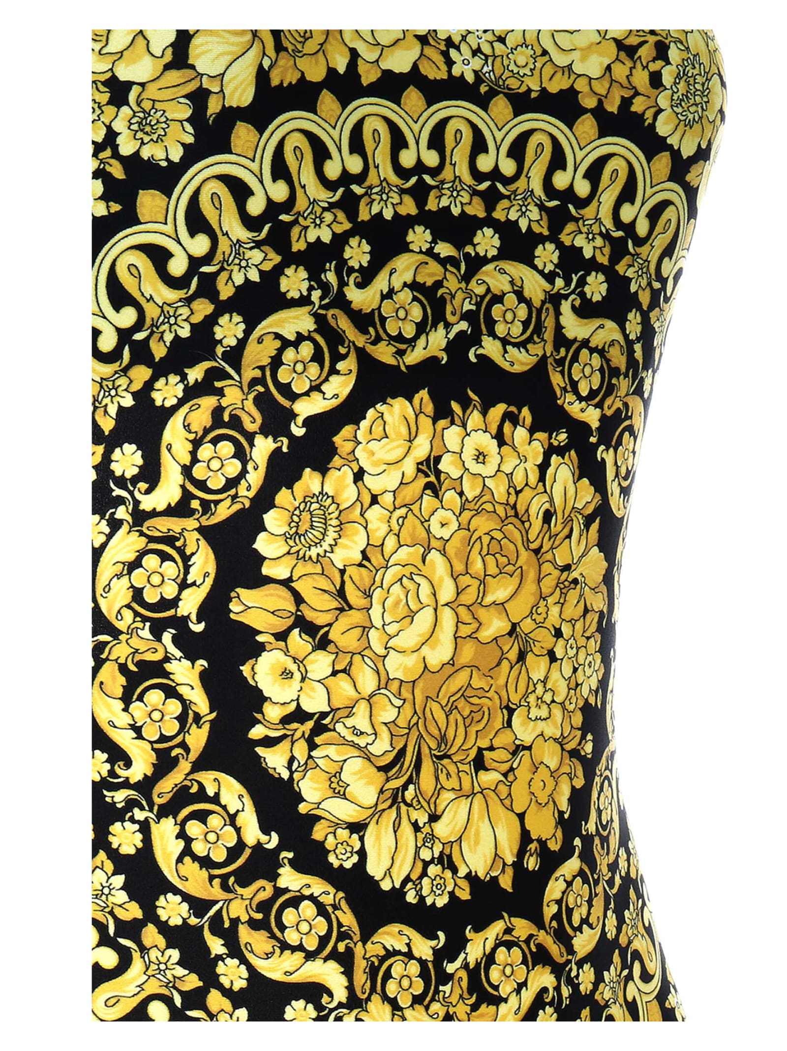Versace Barocco Classico One Piece Swimsuit In Multicolor