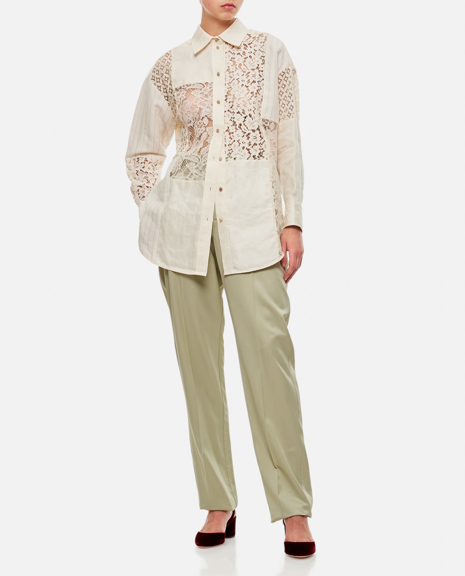 Bottega Veneta Straight Trousers In Grey