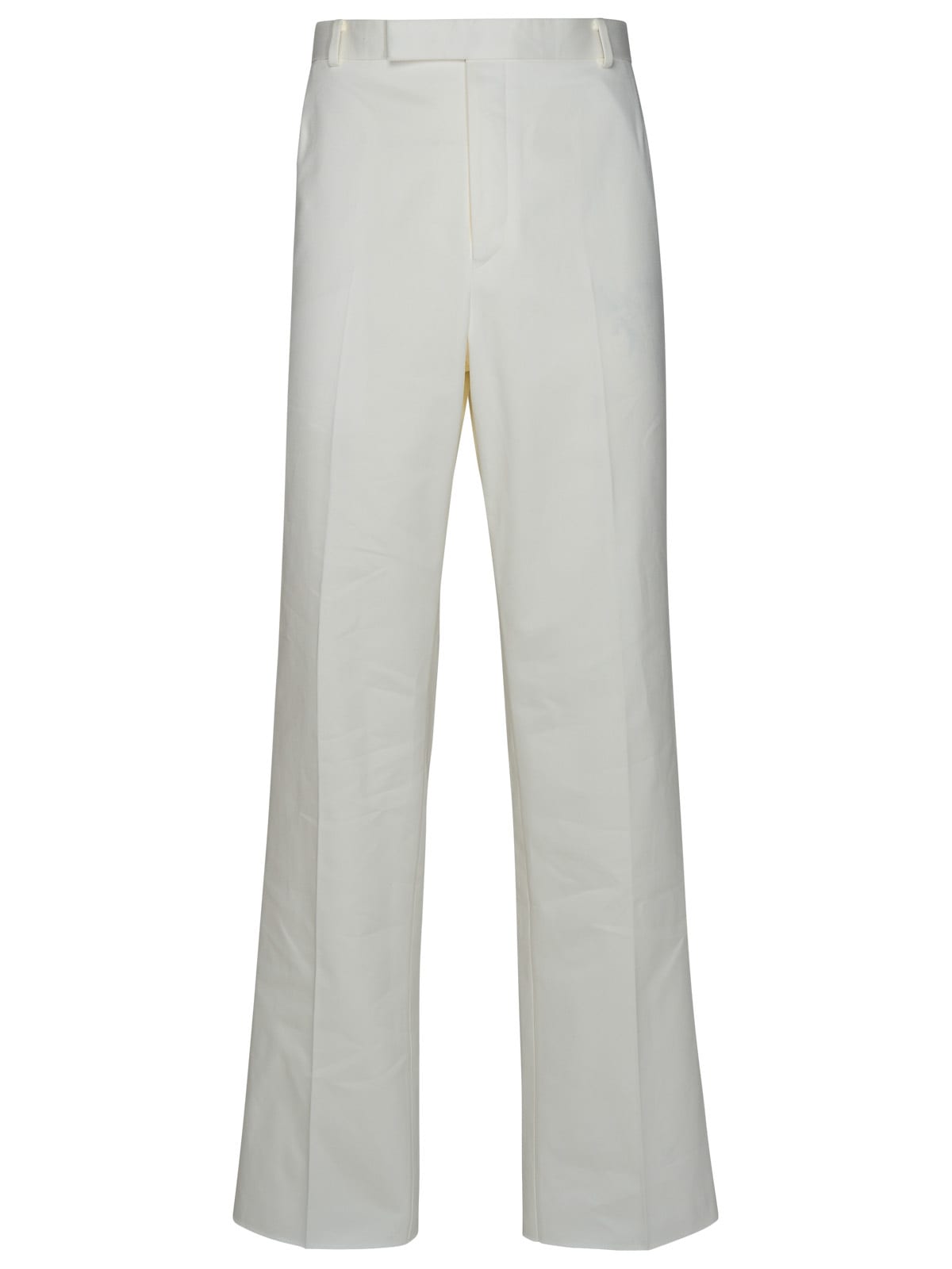 Shop Thom Browne Tailored Trousers In White Cotton