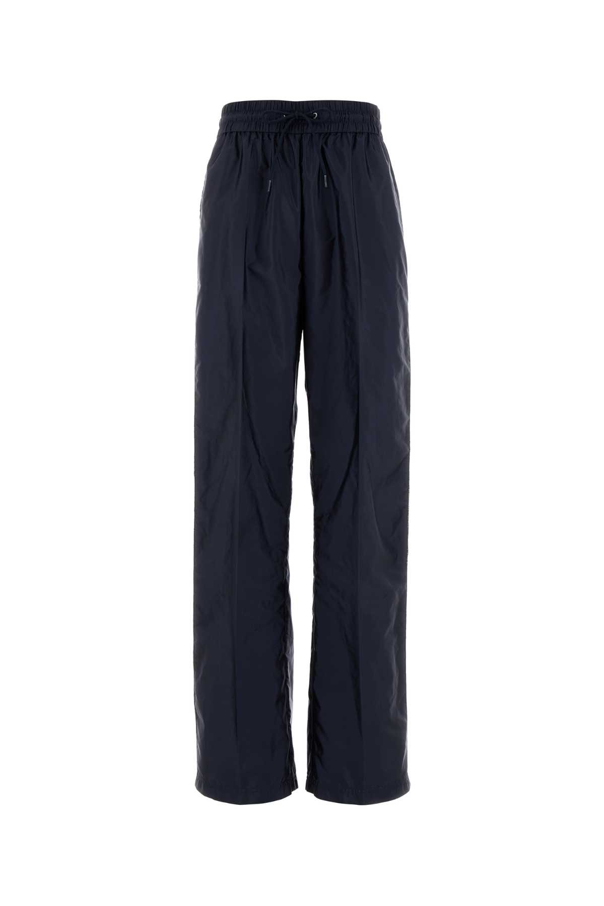 Prada Re-nylon And Lace Trousers In Blue