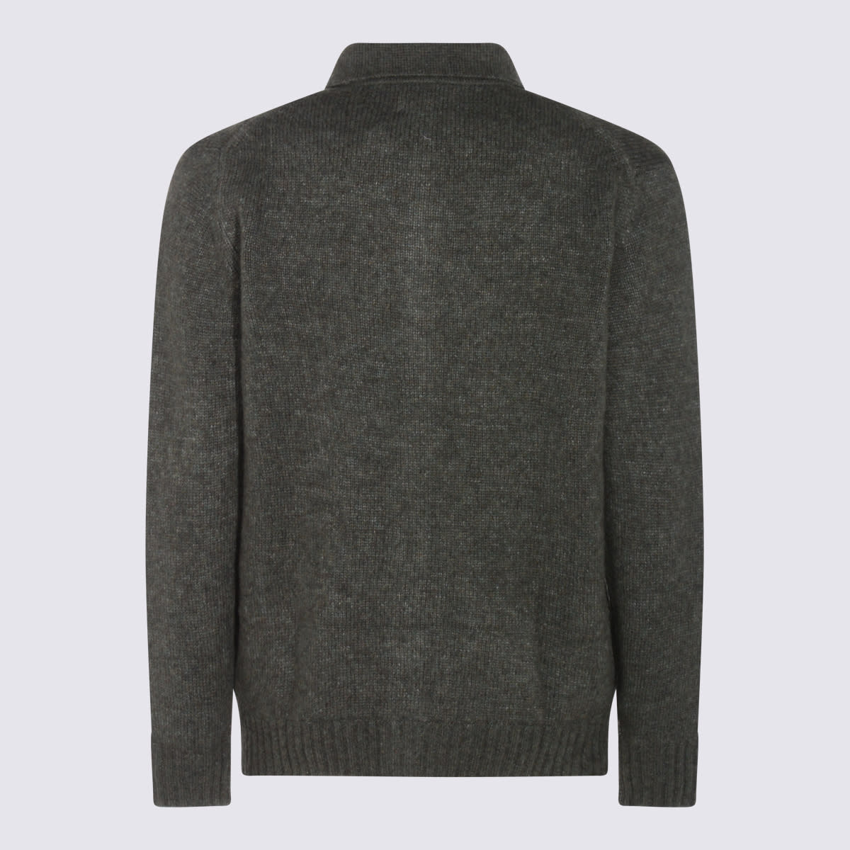 Nn07 Collared Crewneck Sweater Ribbed Cuffs In Black