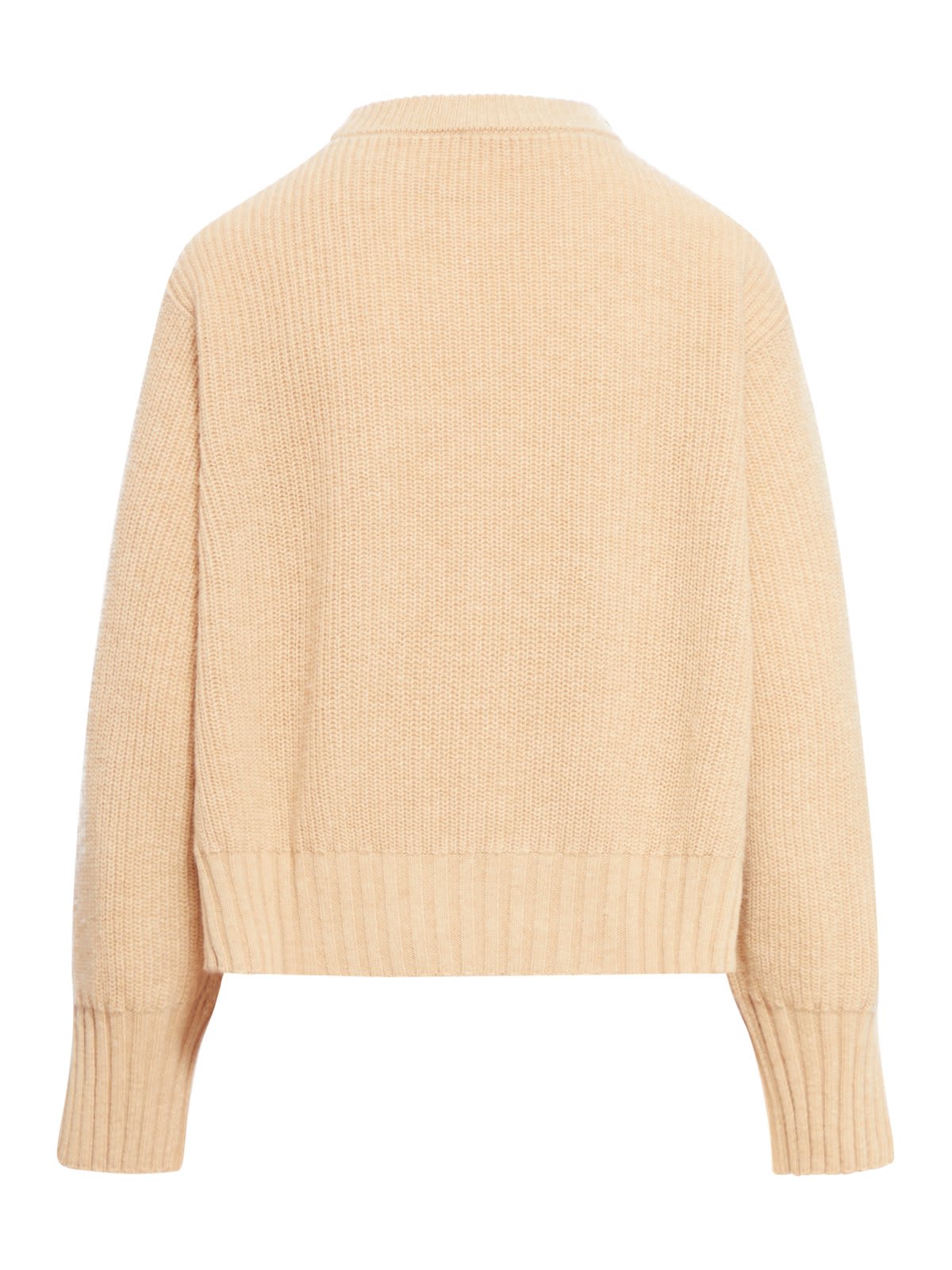 Shop Roberto Collina Crewneck Knit Sweater In Camel