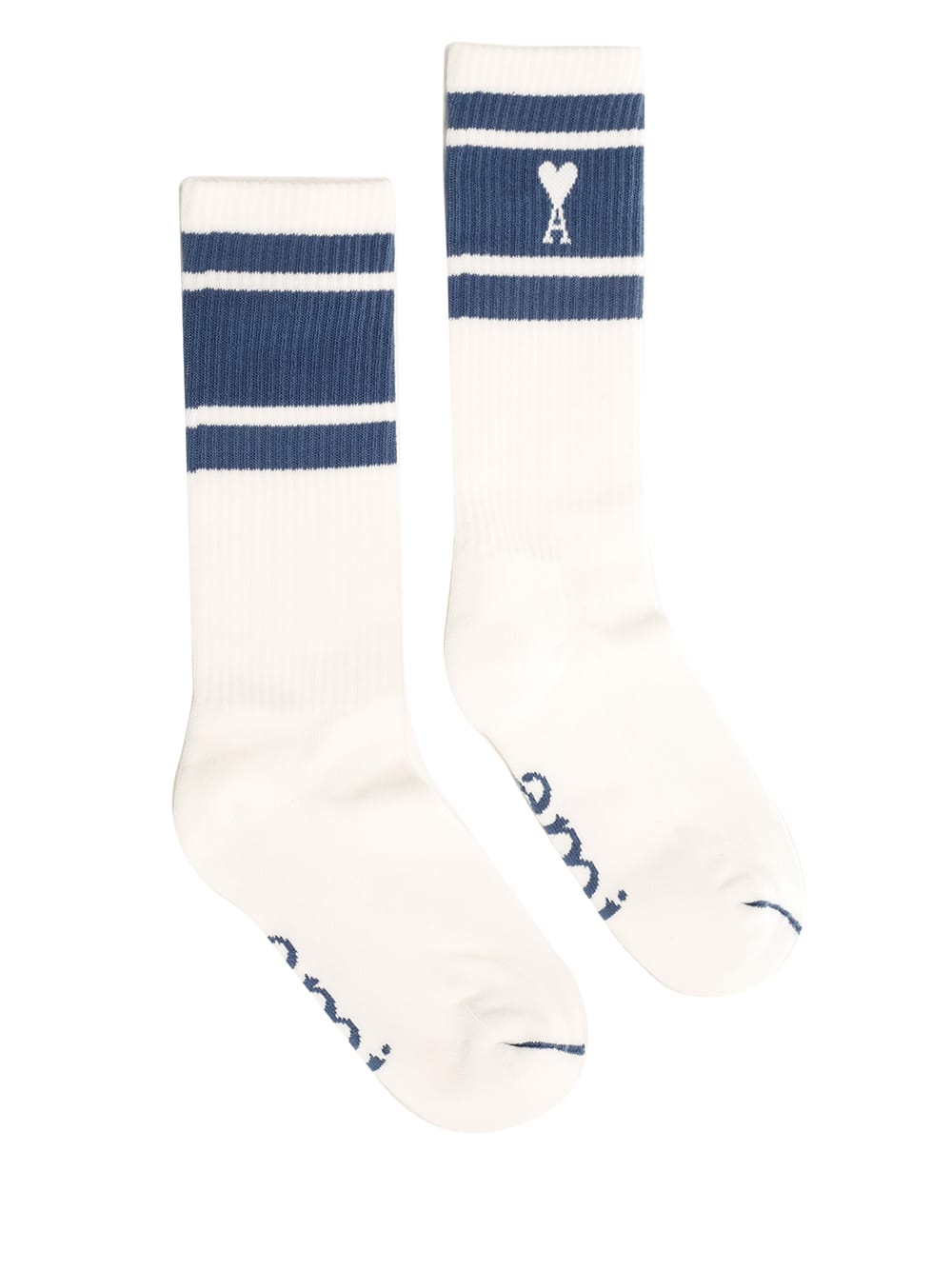 Paris Striped Logo Intarsia Knitted Socks