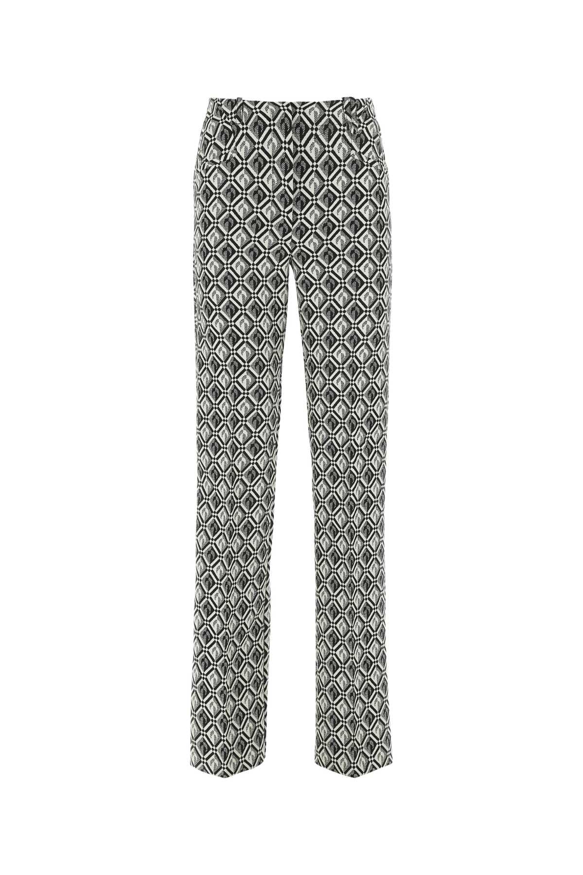 Embroidered Wool Blend Pant