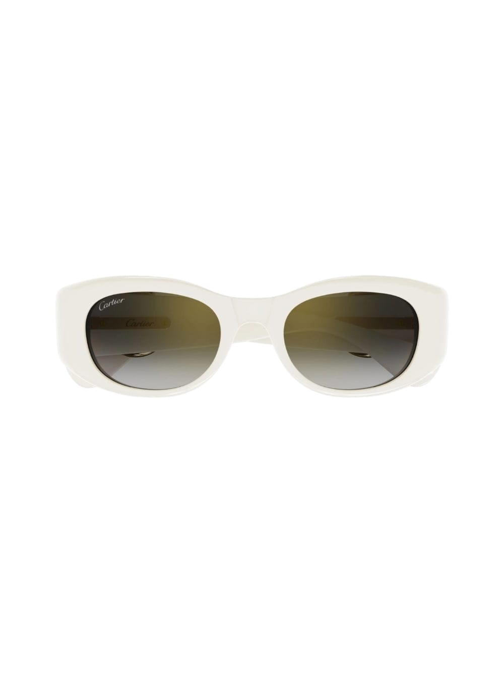 Shop Cartier Ct 0472 - White Sunglasses