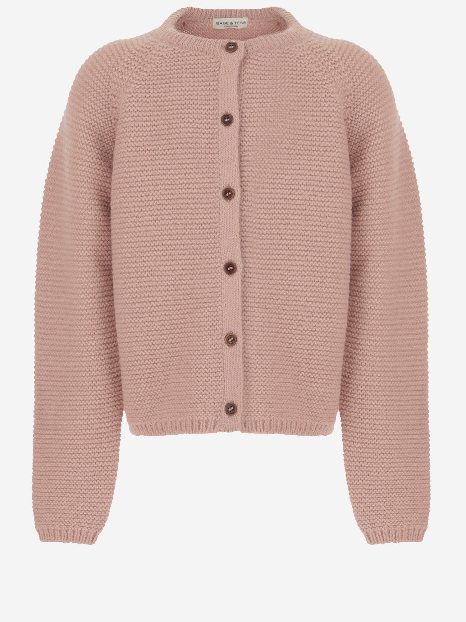 Babe &amp; Tess Alpaca Blend Cardigan In Pink