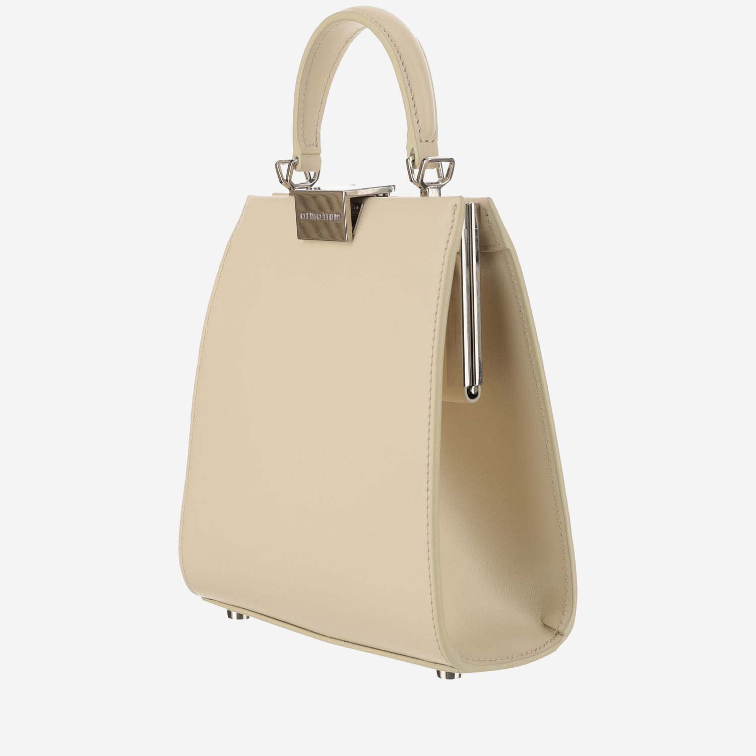 Armarium Anna Mini Leather Handbag In Beige
