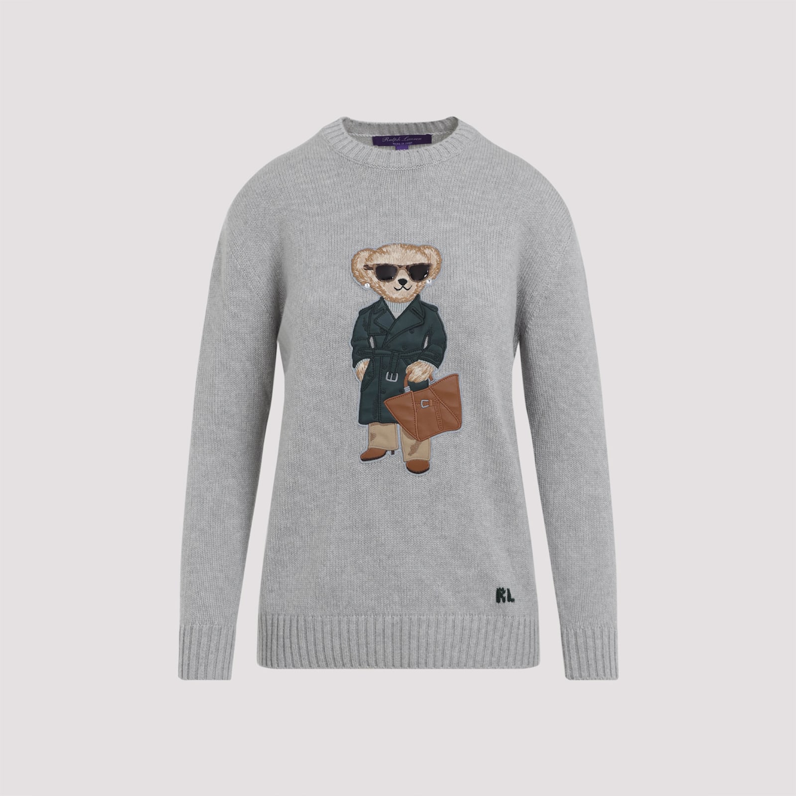 Ralph Lauren Collection Bear Pullover In Gray