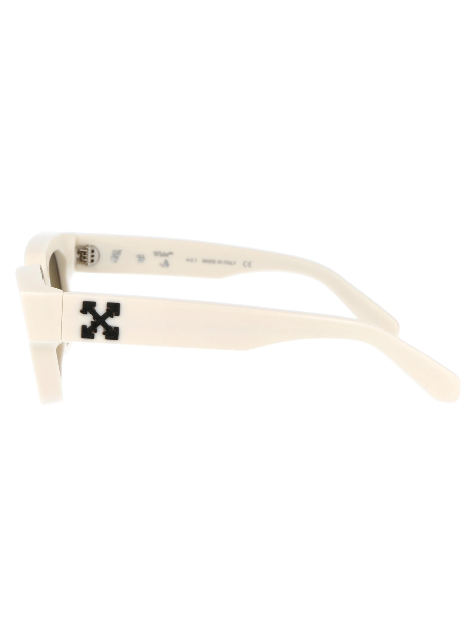 Off-white Virgil Rectangle-frame Sunglasses (15cm) In White,mirror