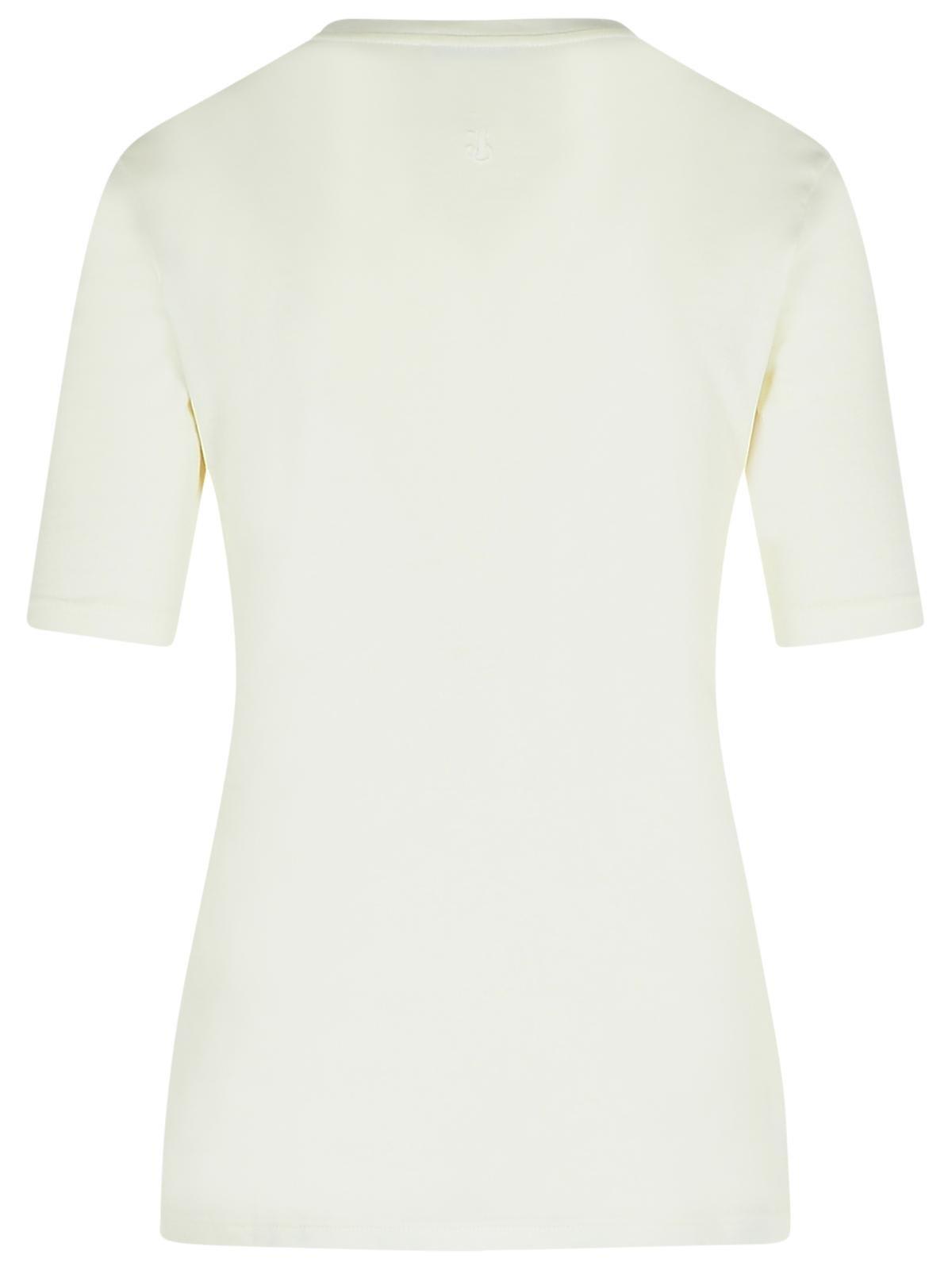 Jil Sander 3 Pack Crew Neck Long Sleeve T-shirt In White