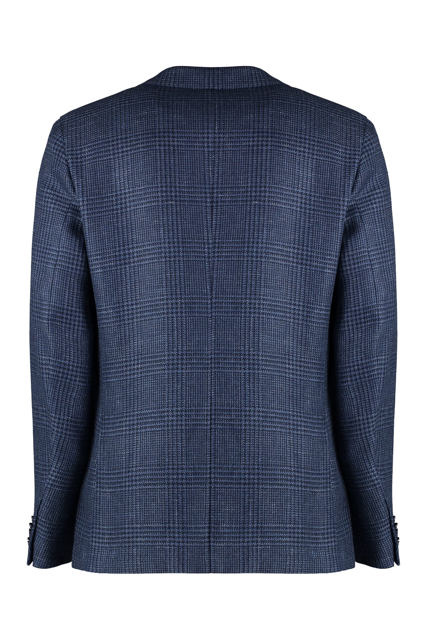 Shop Zegna Single-breasted Two-button Blazer In Blue