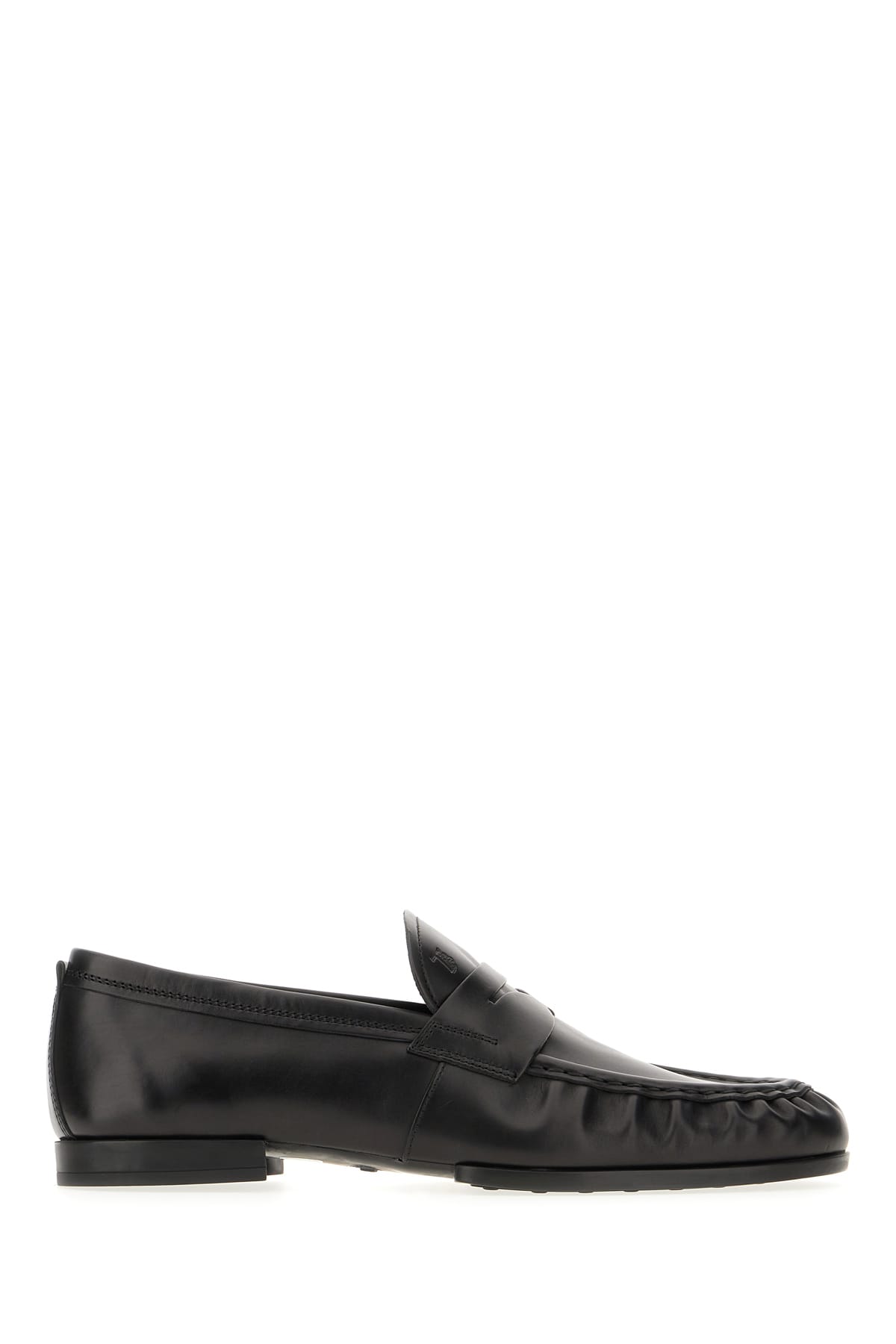 Tod's Black Leather Loafers In B999