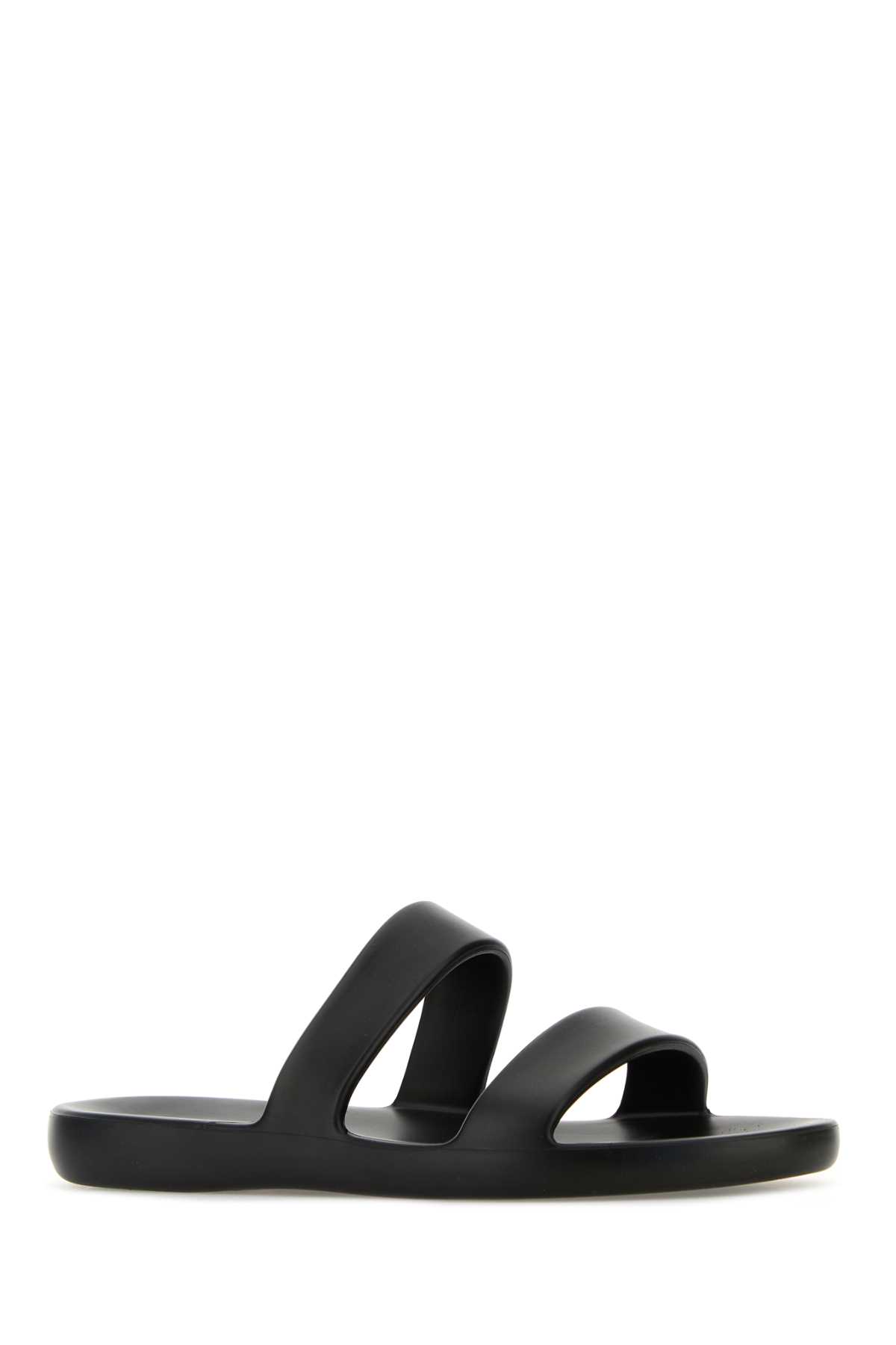 Shop The Row Black Rubber Foam Slippers