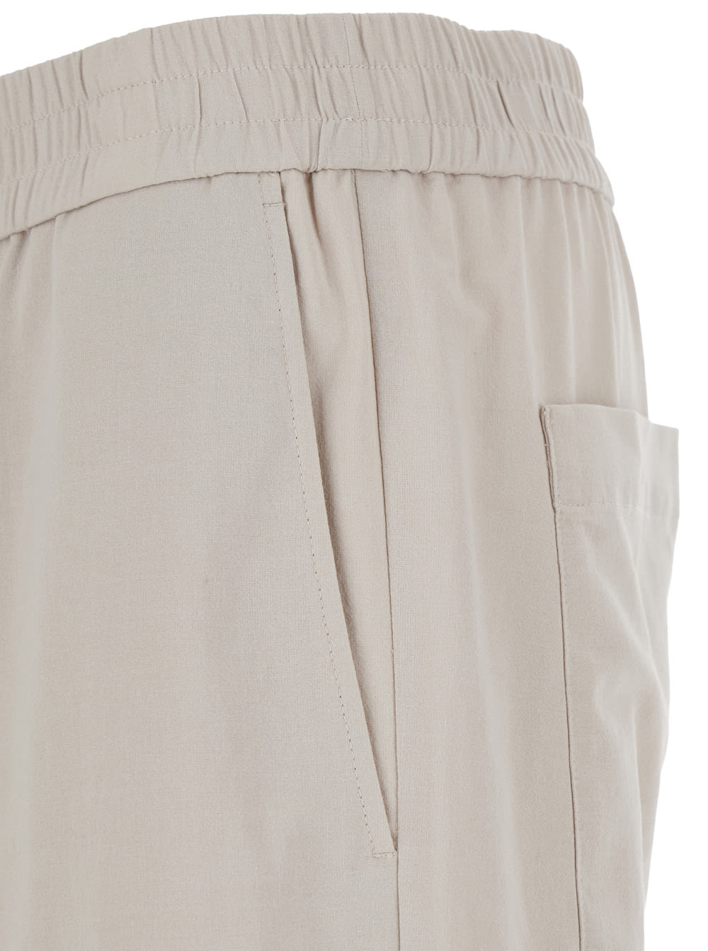 Shop Ami Alexandre Mattiussi Elasticated Waist Pant In Beige