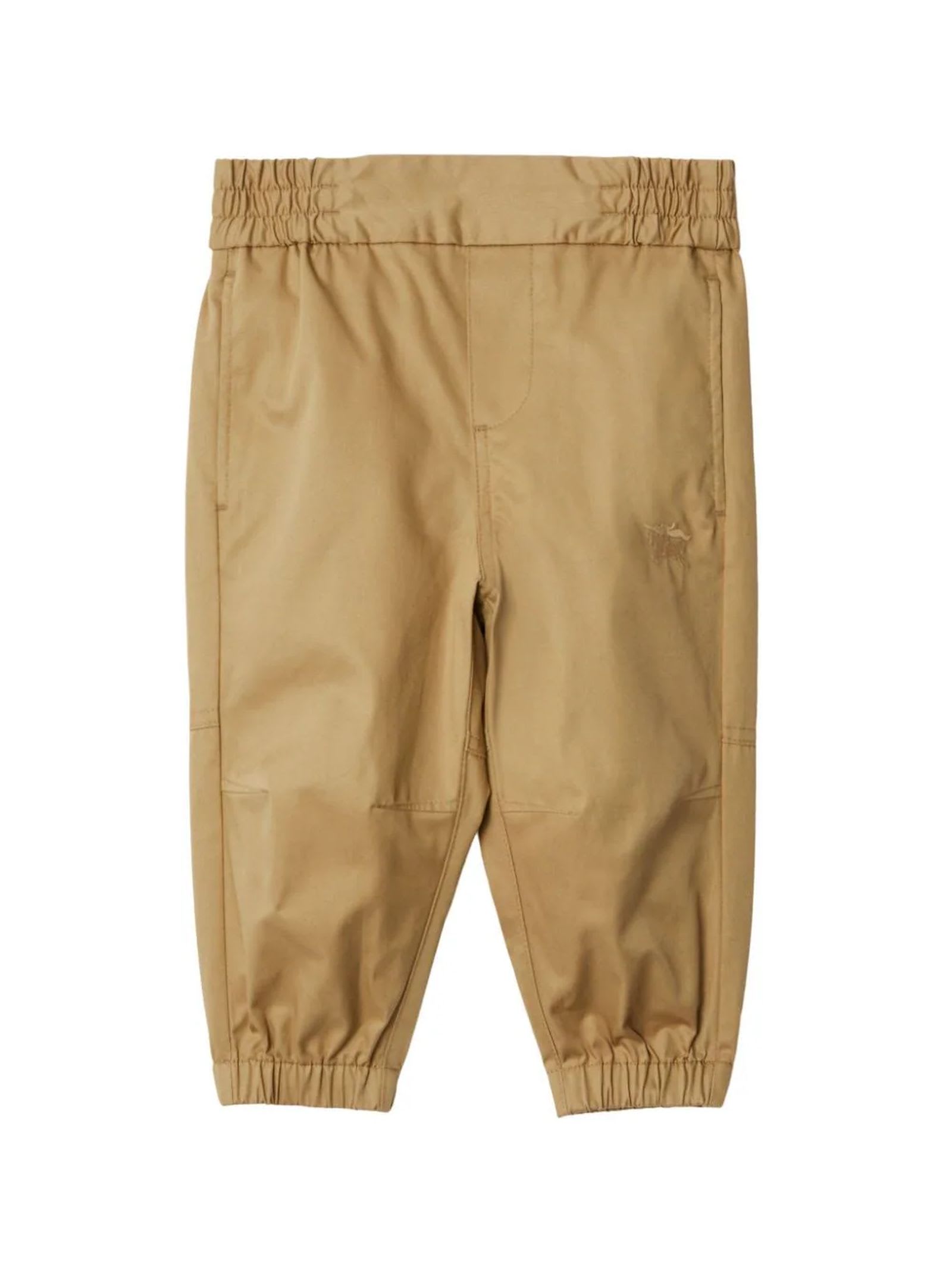 BURBERRY BEIGE COTTON TROUSERS