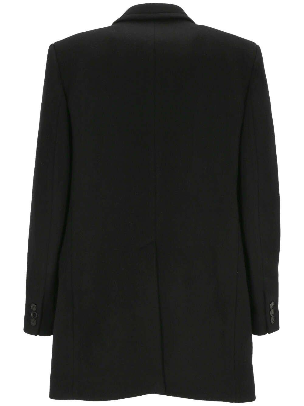 Shop Isabel Marant Double-breasted Straight Hem Coat In Black
