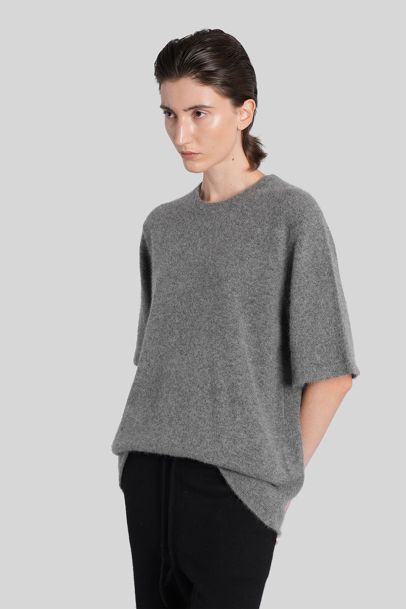Loulou Studio Raven Knitwear In Grey Wool In Gray