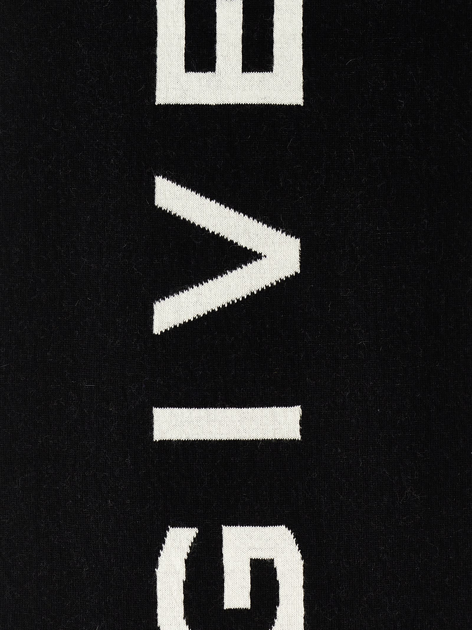 Givenchy Logo Printed Scarf In White/black