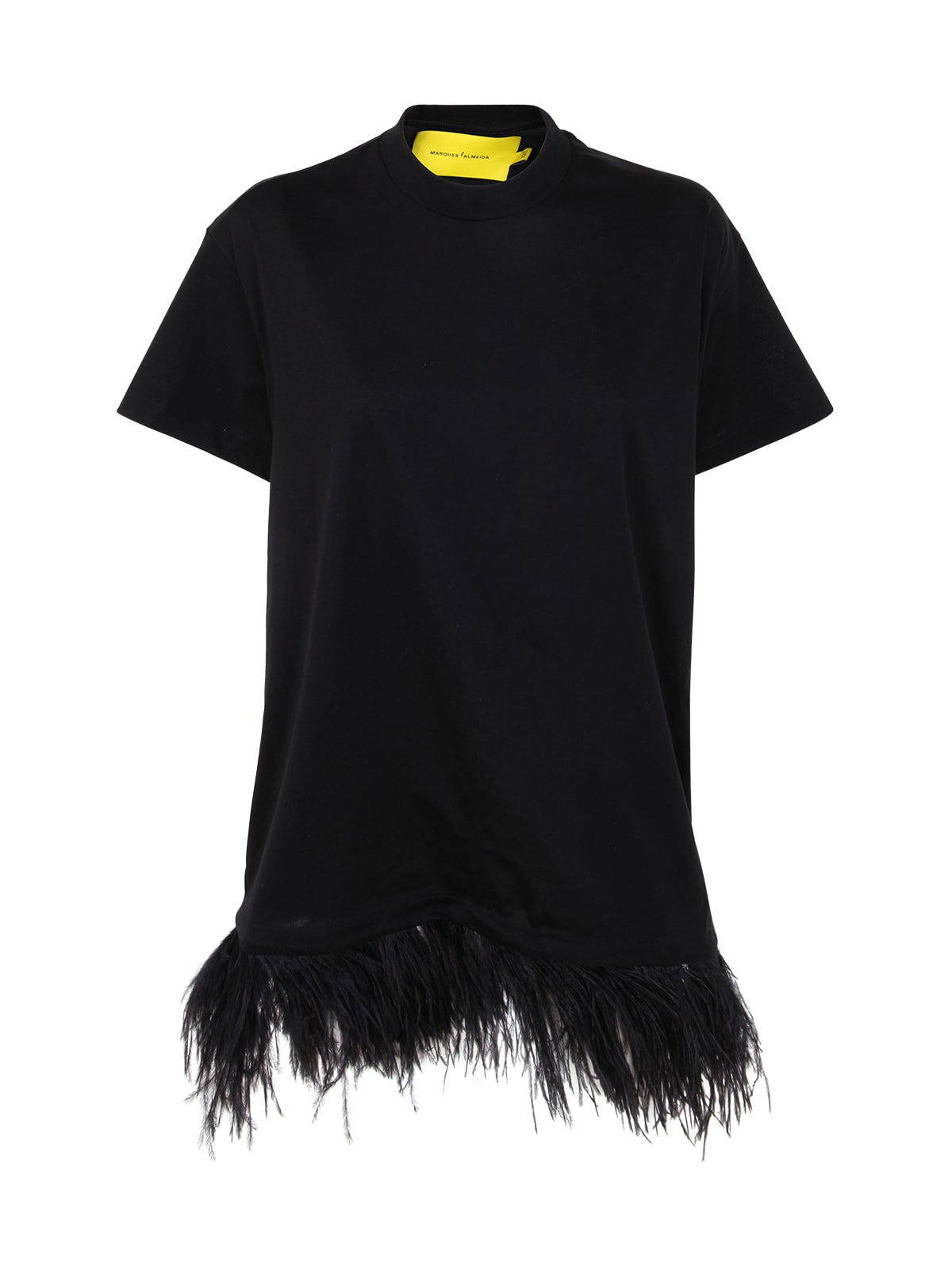 MARQUES' ALMEIDA FEATHER HEM T-SHIRT