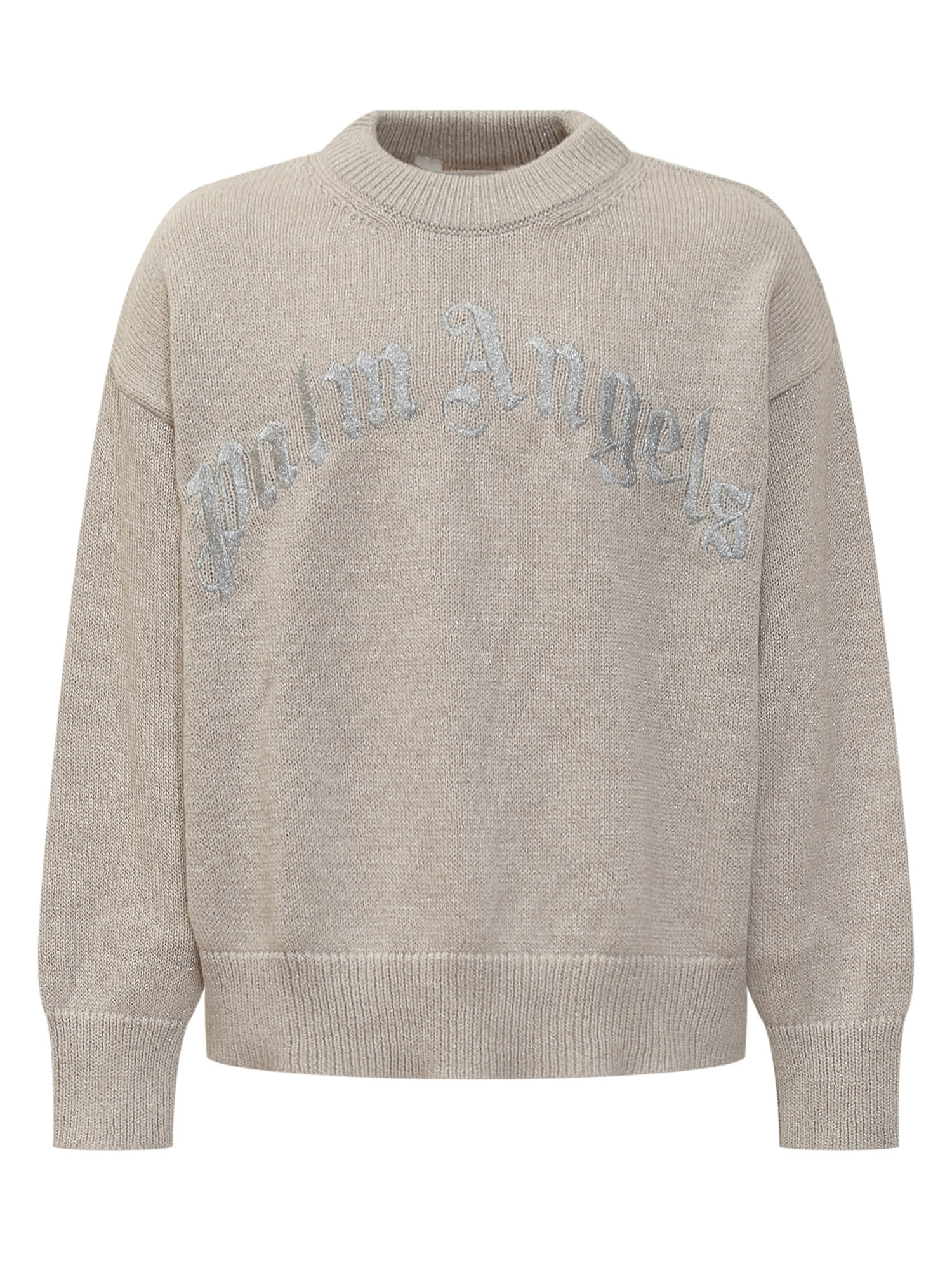 Shop Palm Angels Glitter Sweater In Ice Silver