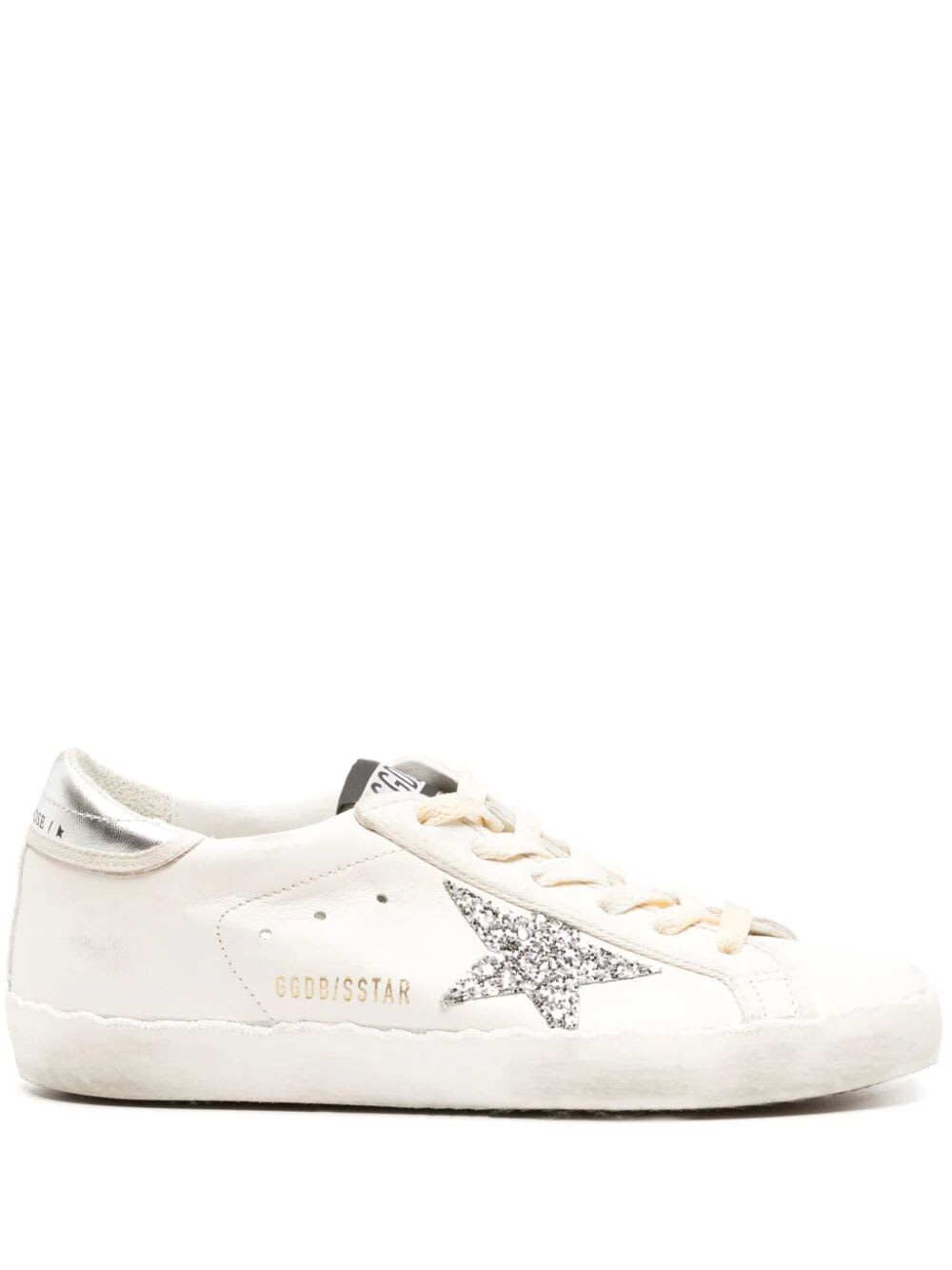 Golden Goose Super-star Sneakers In White Silver