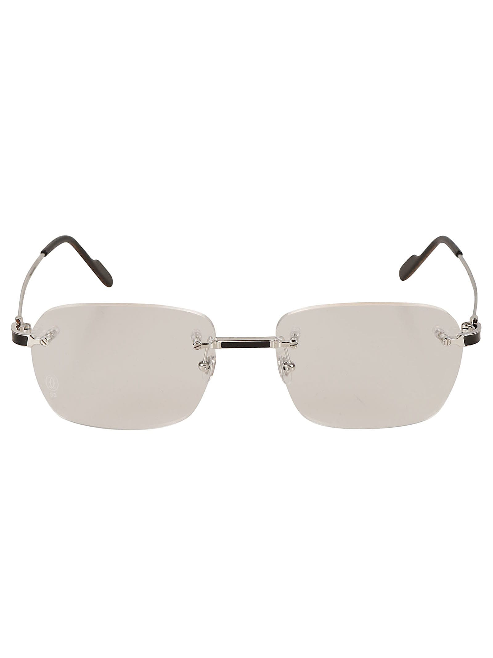 Cartier Clear Frameless Sunglasses Sunglasses In Silver