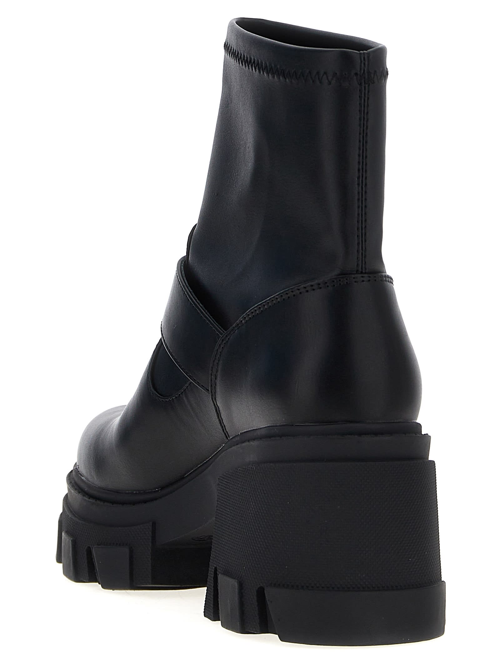 Versace Jeans Couture 'sophie' Block Heel Ankle Boots In Black