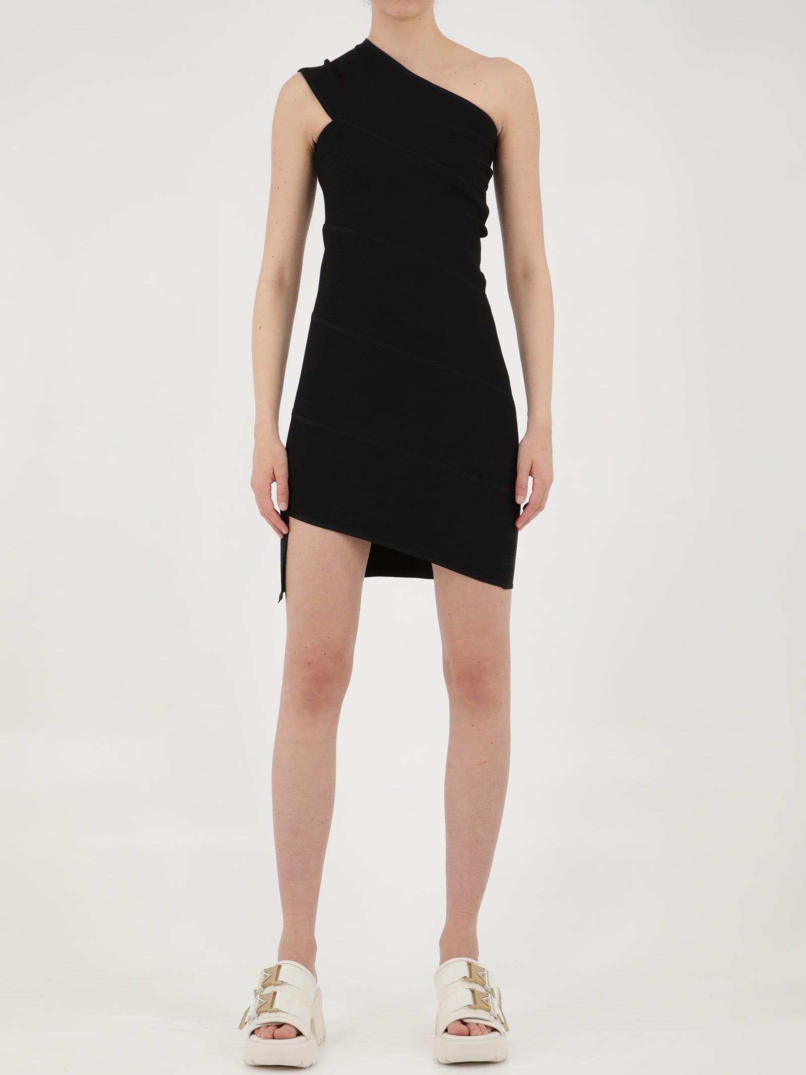 Bottega Veneta One-shoulder Black Dress