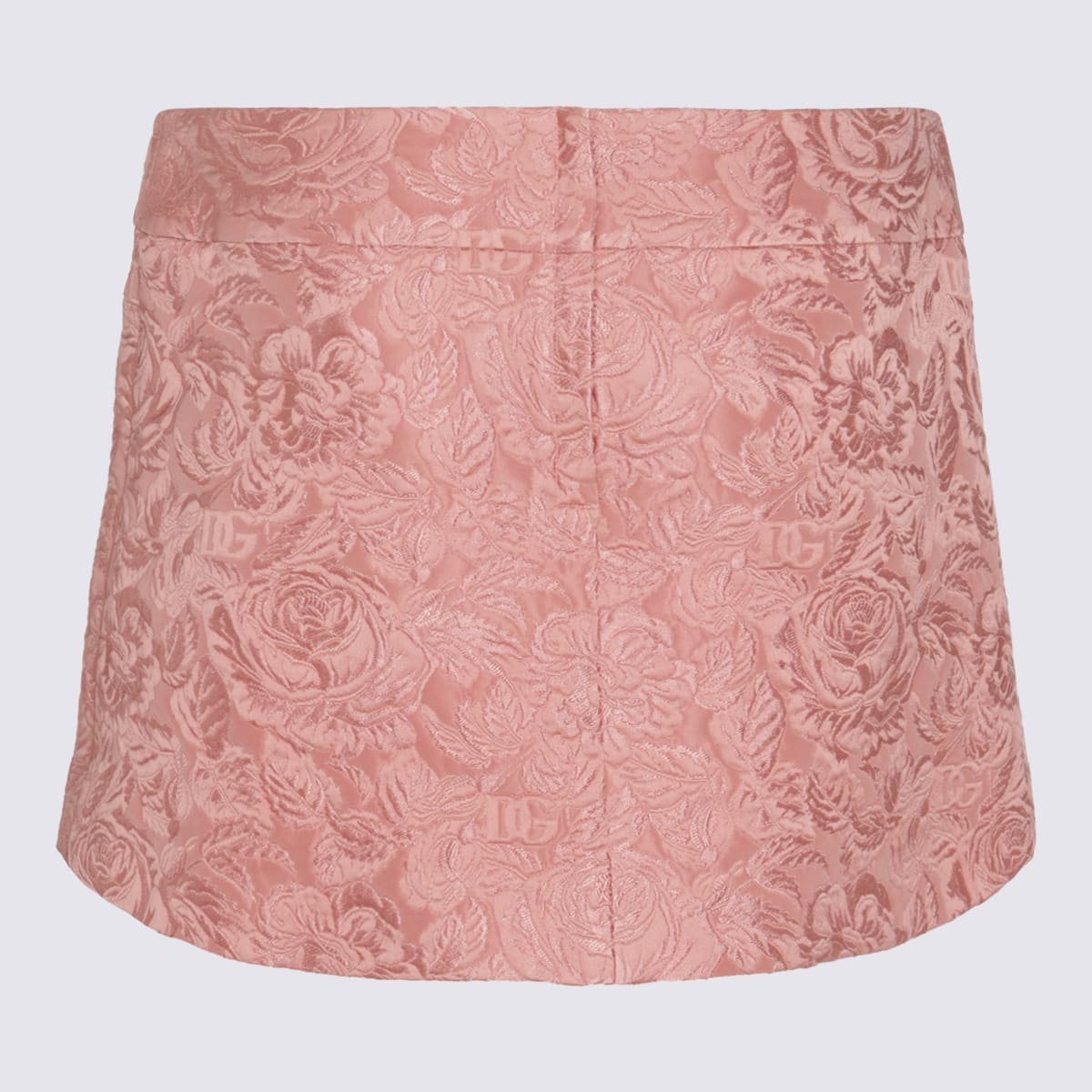 Dolce & Gabbana Pink Cotton Skirt In Rosa Polvere