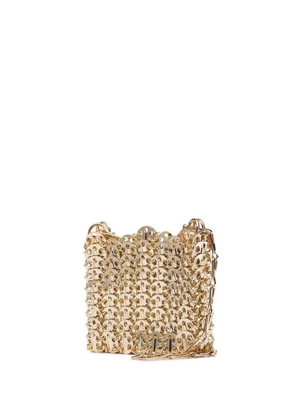 Shop Rabanne 1969 Nano Bag In Light Gold