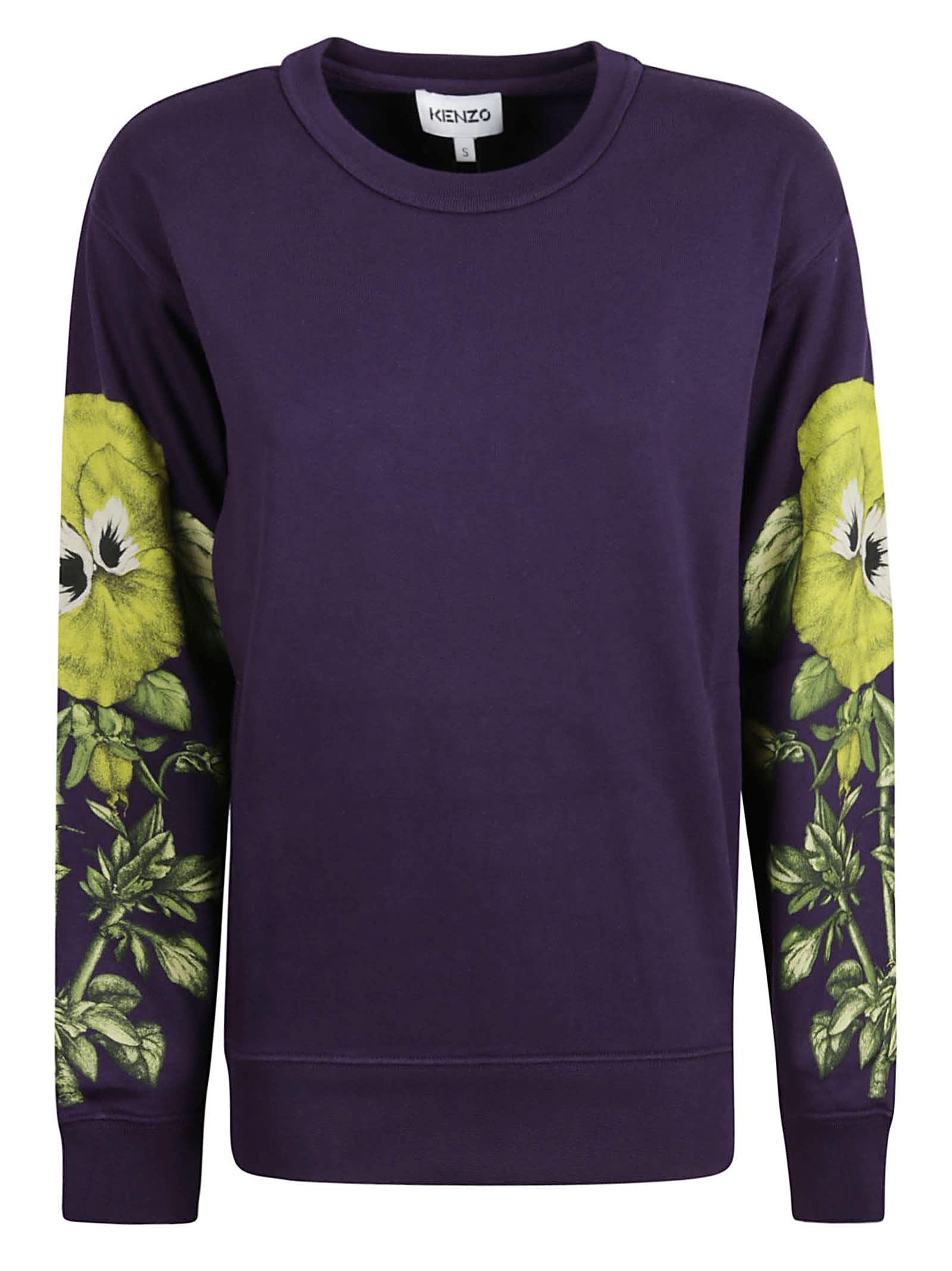 Kenzo Floral Print Sleeved Sweatshirt
