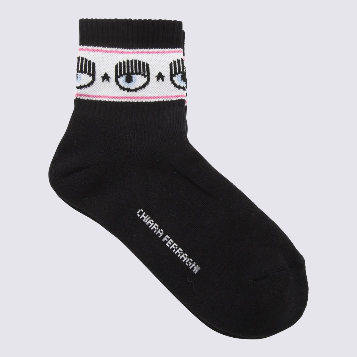 Chiara Ferragni Black Cotton Socks