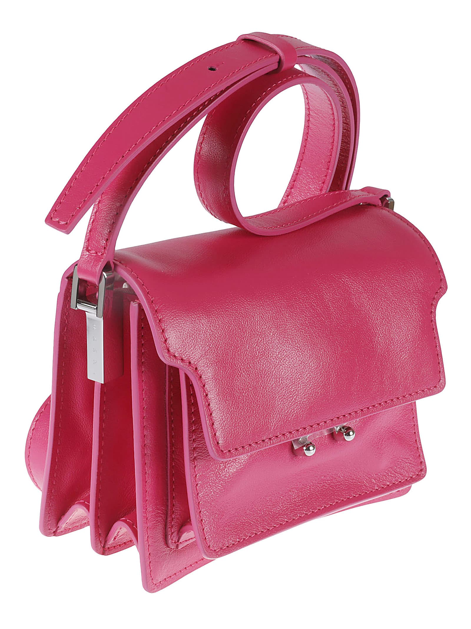 Shop Marni Flap Shoulder Bag In Rosa