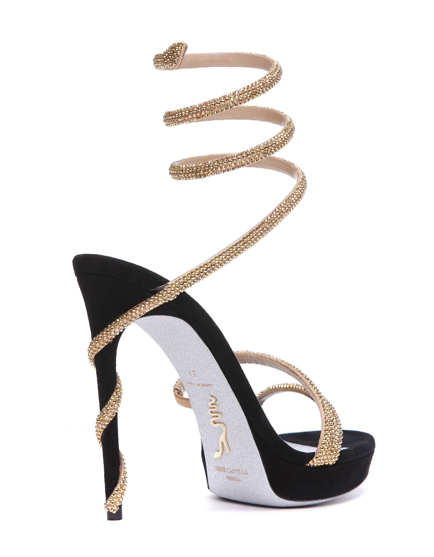 Shop René Caovilla Margot Pump Sandals In Gold