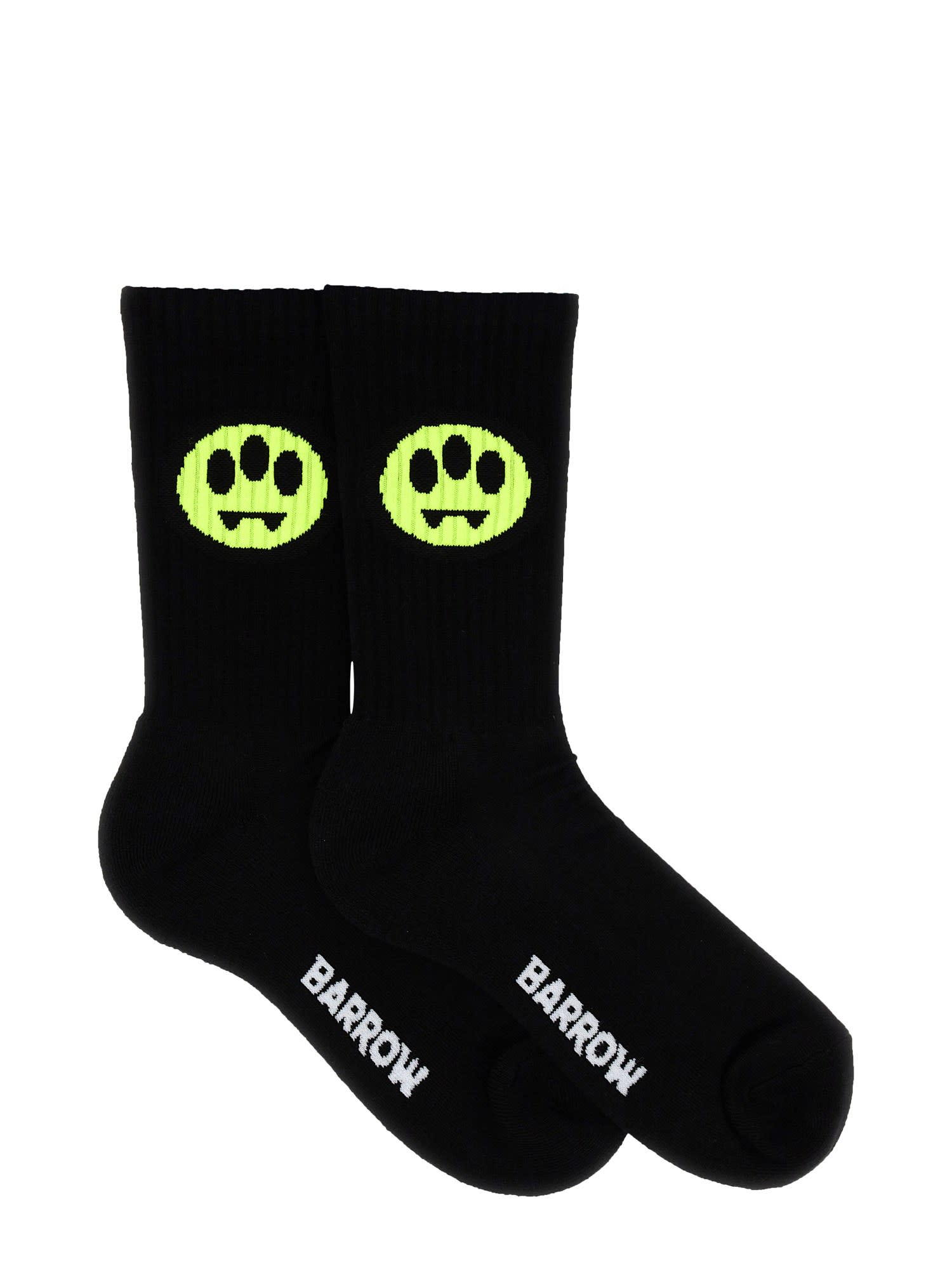 Shop Barrow Socks With Logo In Nero
