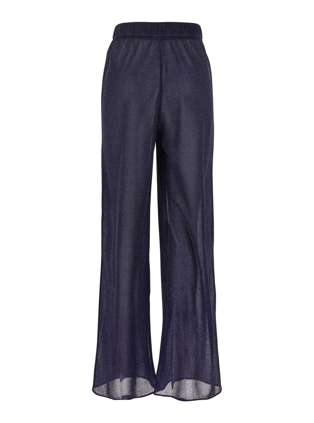 OSEREE LUMIERE BLUE PANTS WITH ELASTIC WAIST IN TECH FABRIC WOMAN