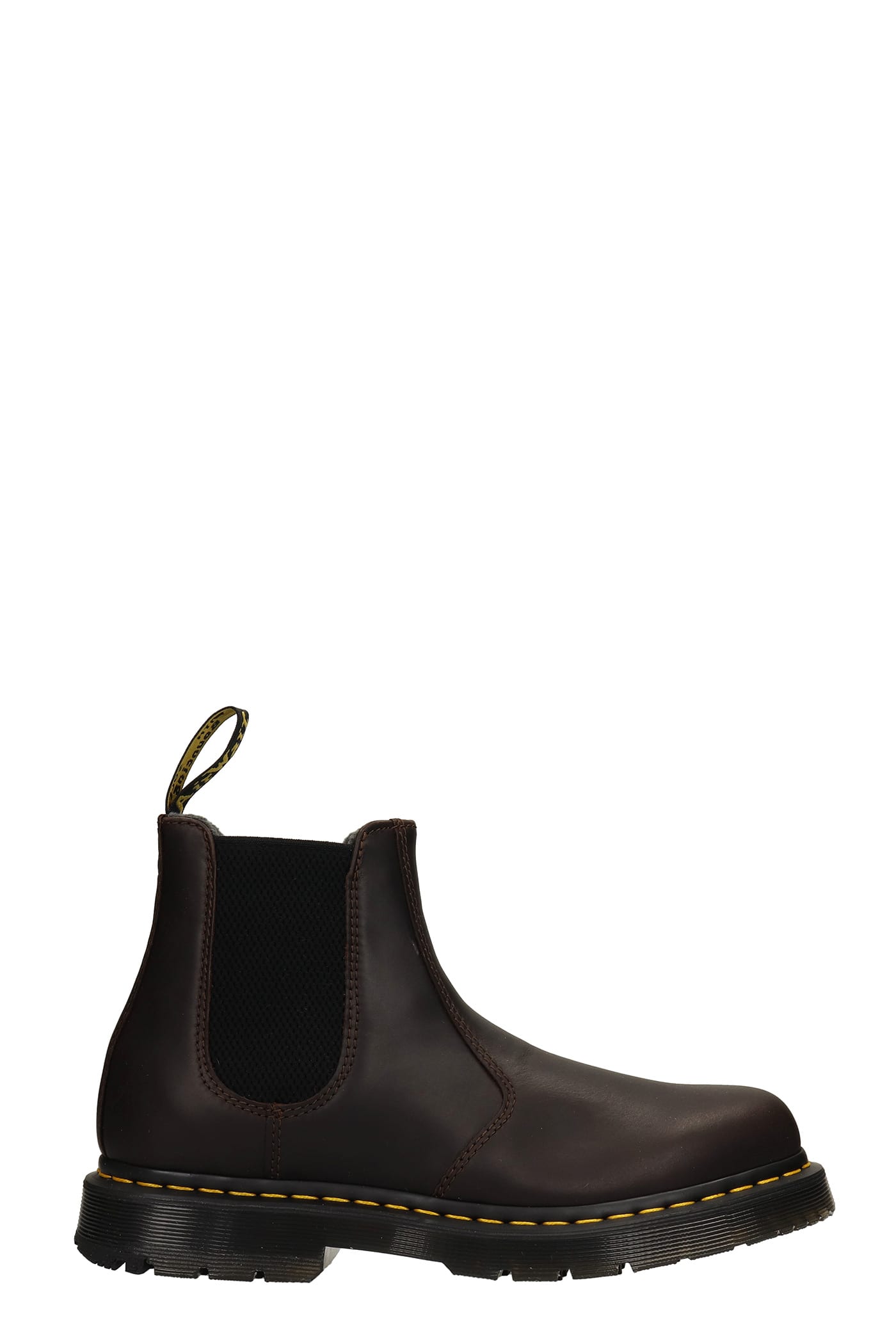 Dr. Martens 2976 Cocoa Combat Boots In Dark Brown Leather