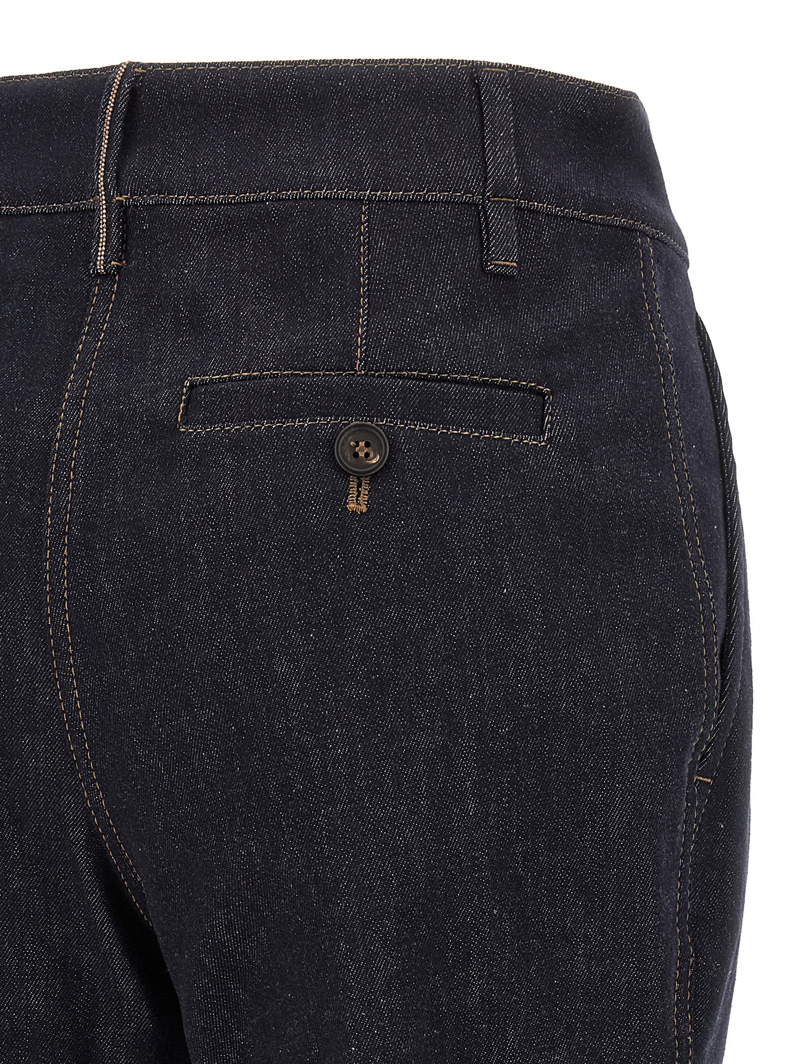 Brunello Cucinelli Women Pantalone Donna In Denim In Blue