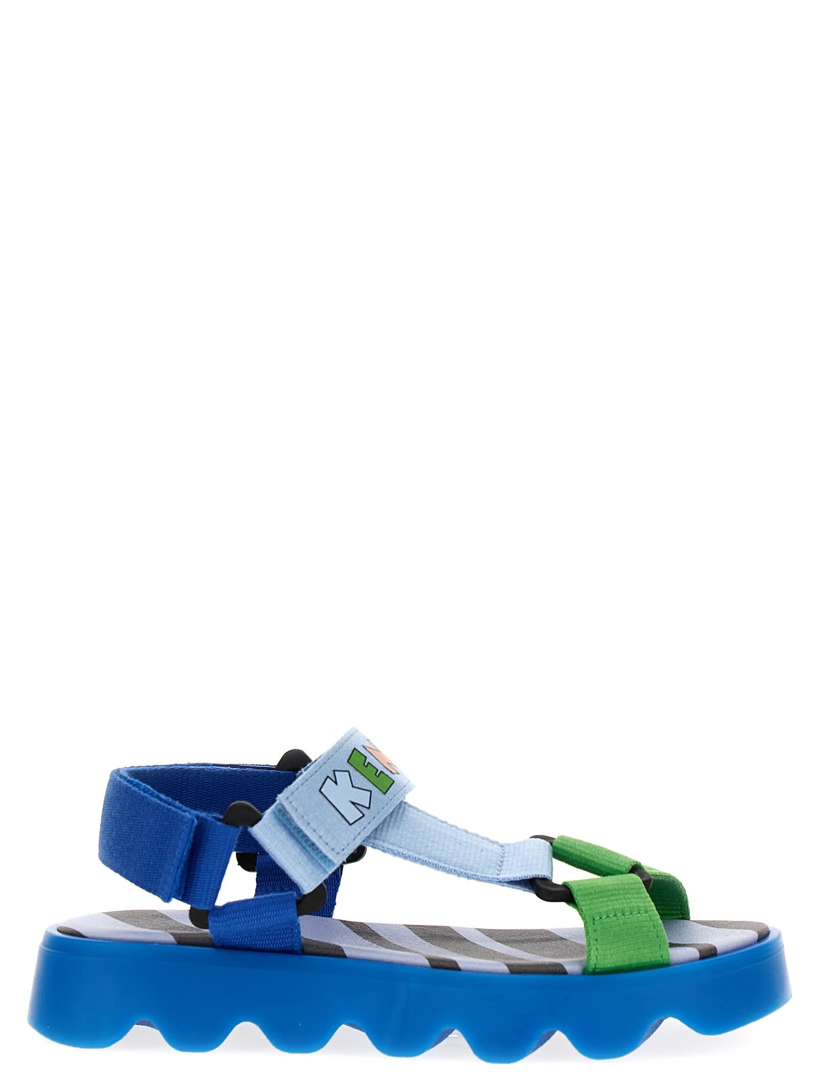 Kenzo Kids' Logo Band Sandals In Multicolor