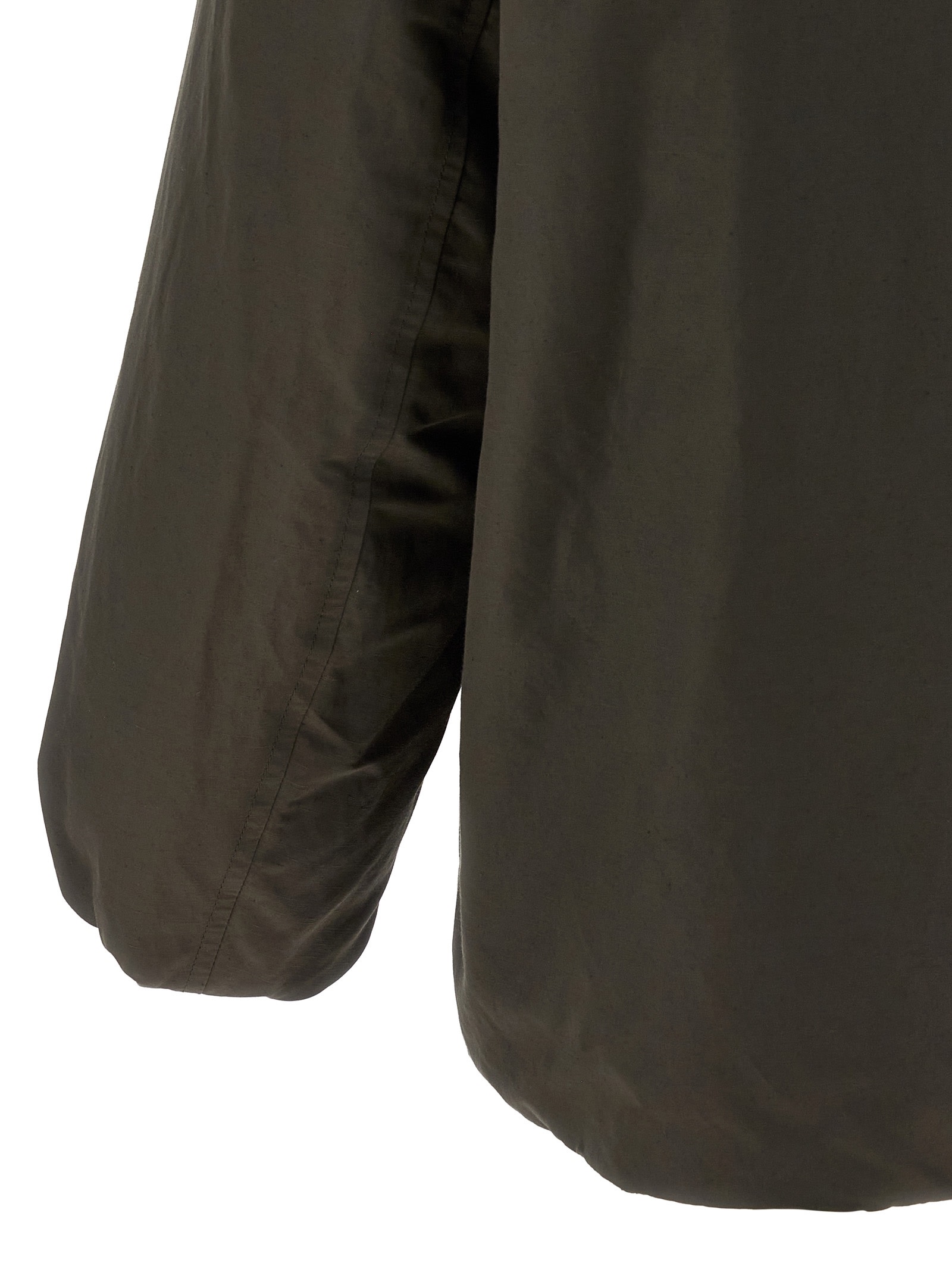 Lemaire Bubble Collar Down Jacket In Brown