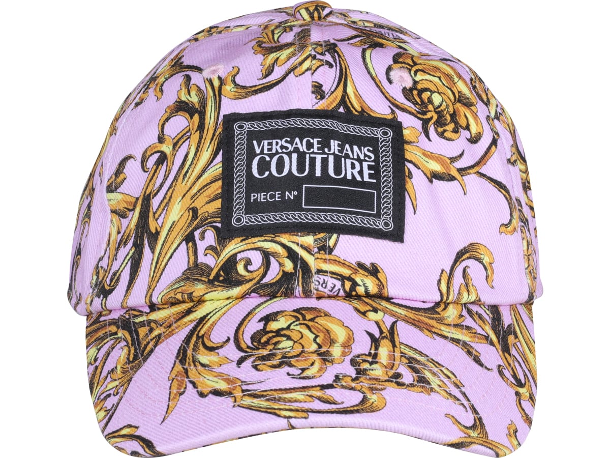 Versace Jeans Couture Logo Baseball Cap With Baroque Print