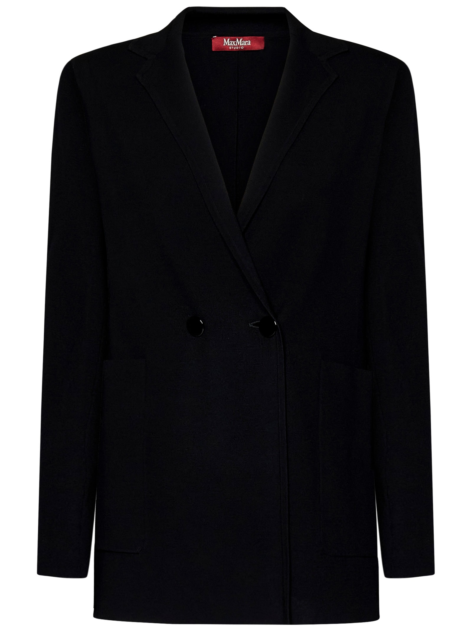 Shop Max Mara Maxmara Studio Titania Blazer In Black