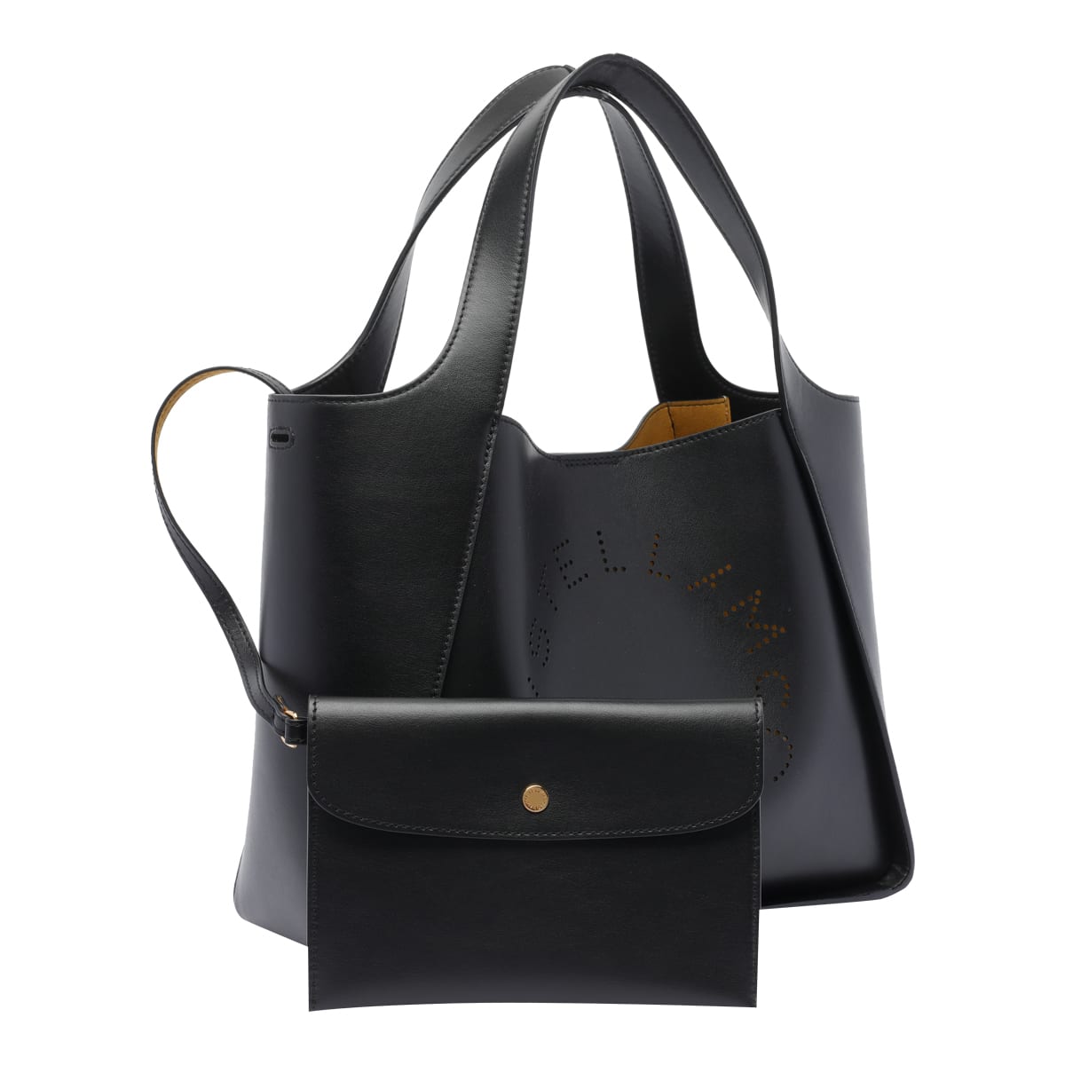 Stella Mccartney Crossbody Logo Bag In Black