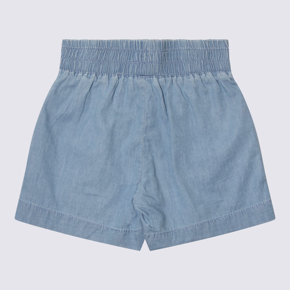Billieblush Kids' Blue Cotton Shorts In Double Stone/brossage