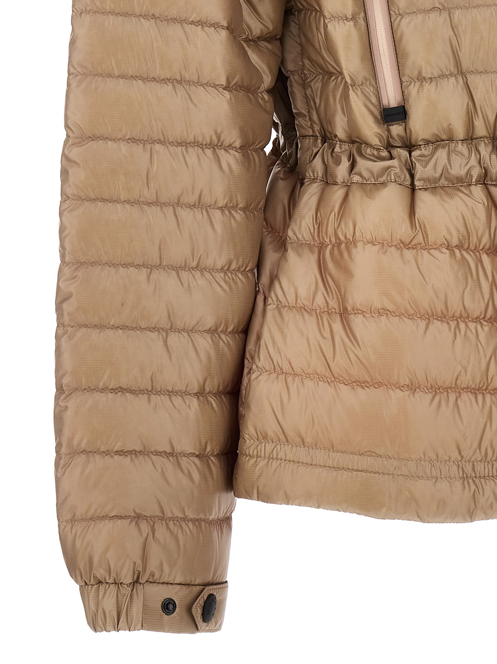 Shop Moncler Eibing Down Jacket In Beige