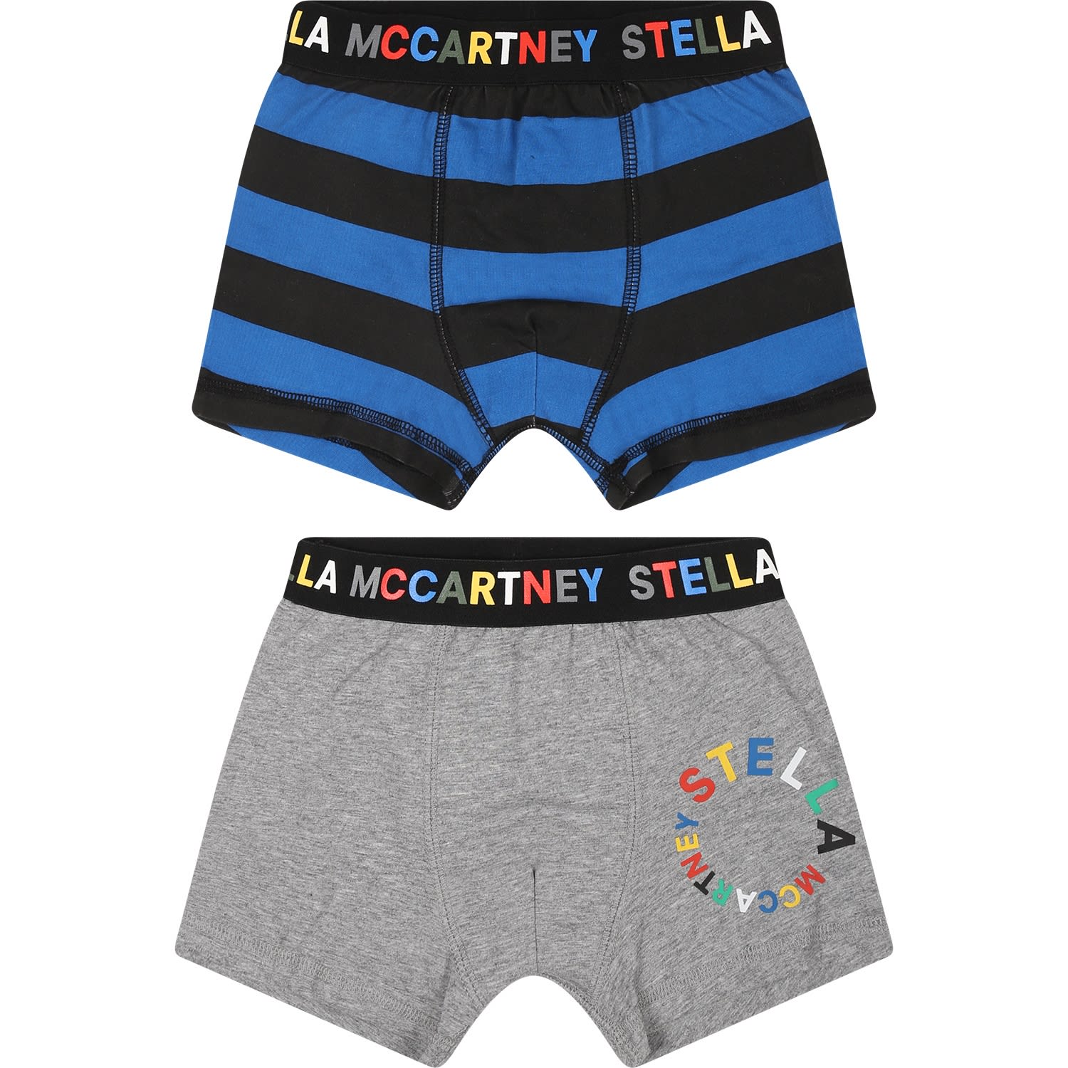 Shop Stella Mccartney Multicolor Boxer Set For Boy With Logo