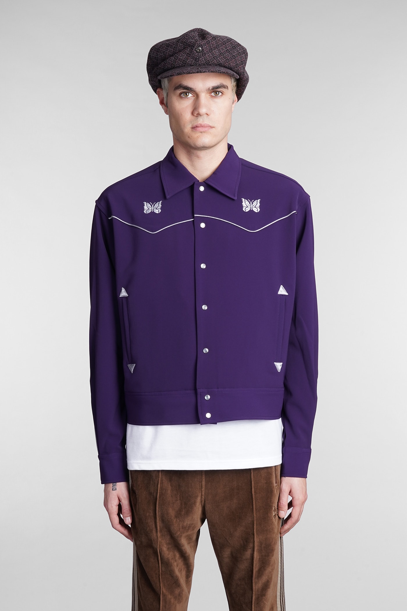 Needles Shirt In Viola Polyester