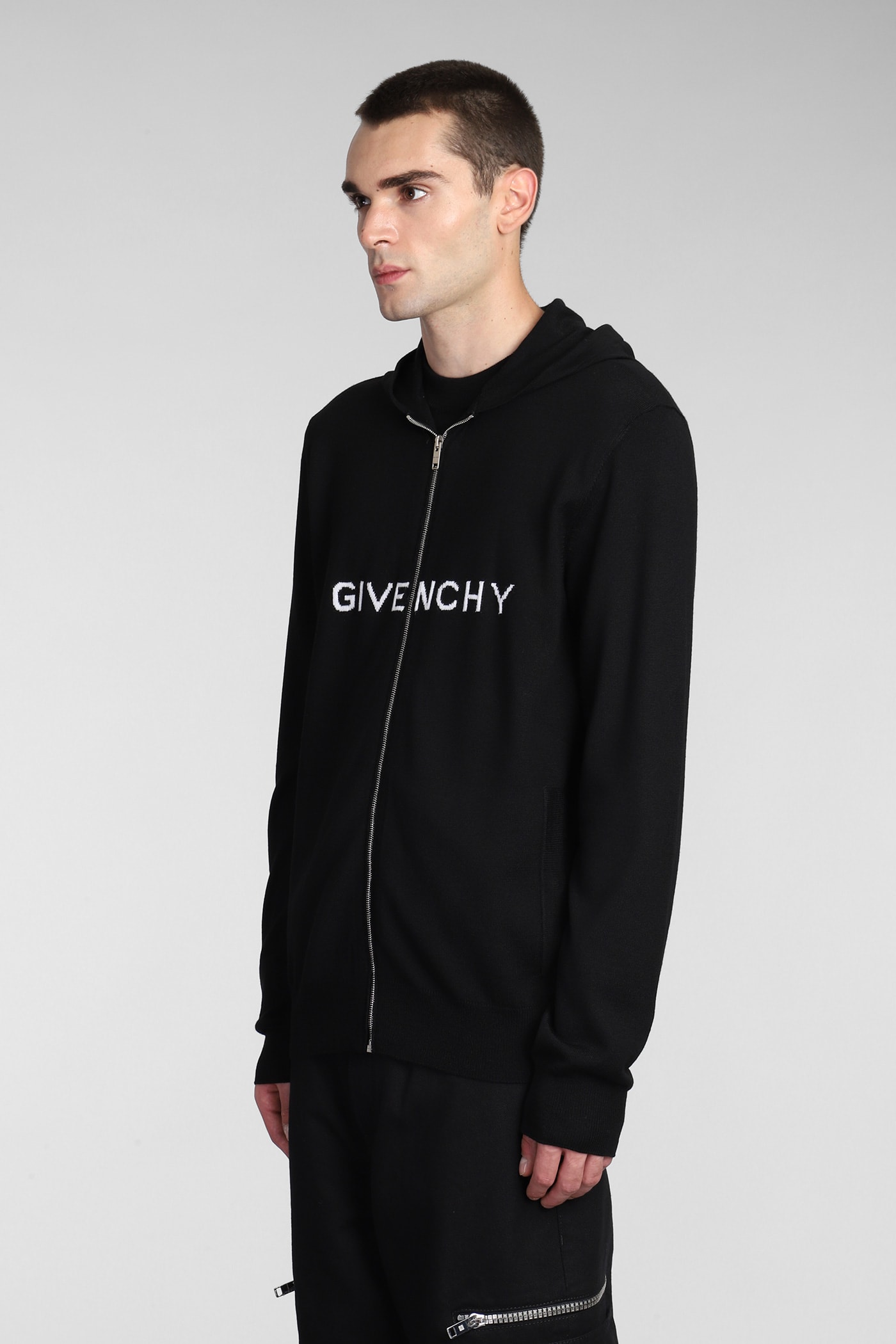 Givenchy Graffiti-print Cotton-blend Jersey Hoodie in Natural for