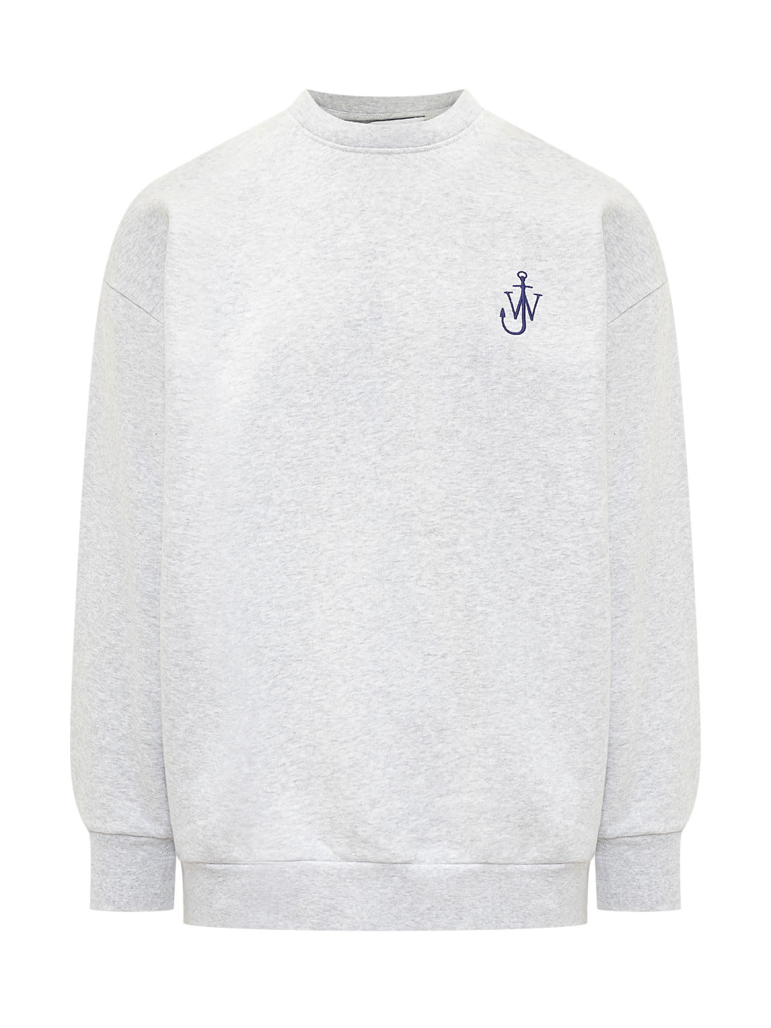 Shop Jw Anderson Jw Anchor Camper Sweatshirt In Light Grey Melange